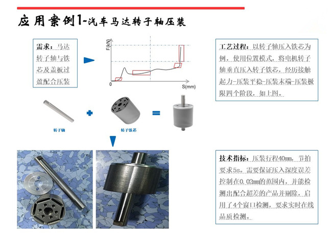 深圳伺服壓力機在馬達(dá)、電機、軸承壓裝上的應(yīng)用
